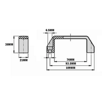 50-240-1 MODULAR SOLUTIONS PULL HANDLE 120 WITH HARDWARE